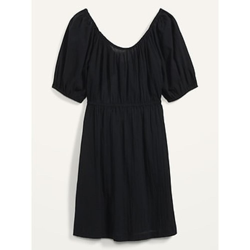 NWOT Old Navy Puff Sleeve Tie-Back Cut-Out Mini Swing Dress Plus Size 4X